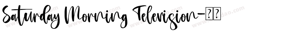 Saturday Morning Television字体转换